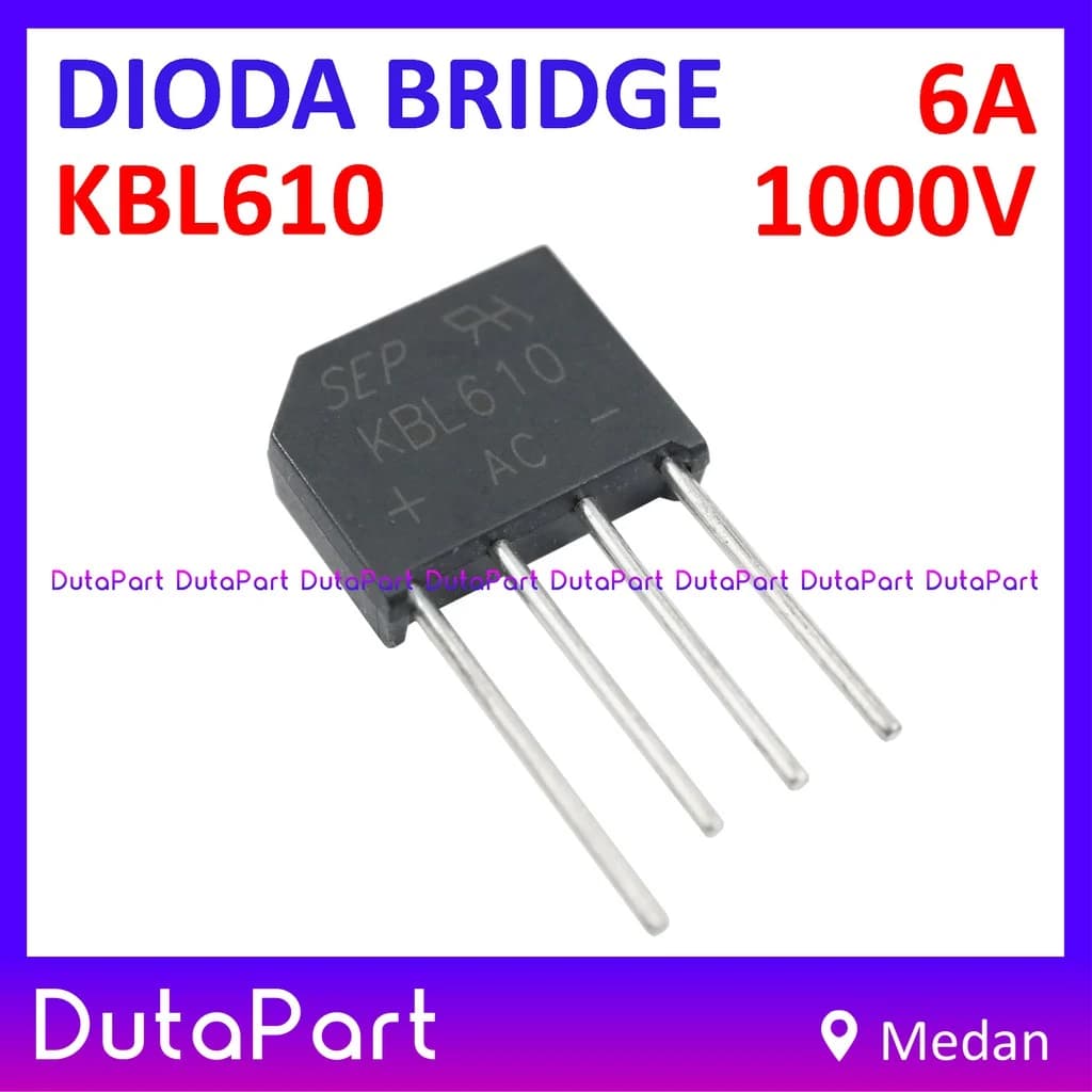 جسر ديود مقوم KBL610 1000 فولت 6 أمبير Diode Bridge Rectifier KBL610 | Bridge Rectifier