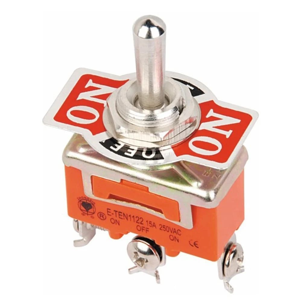 مفتاح تبديل كهربائي AC 250V 15A E-TEN1122 3 وضعيات 3 أطراف | Toggle Switch