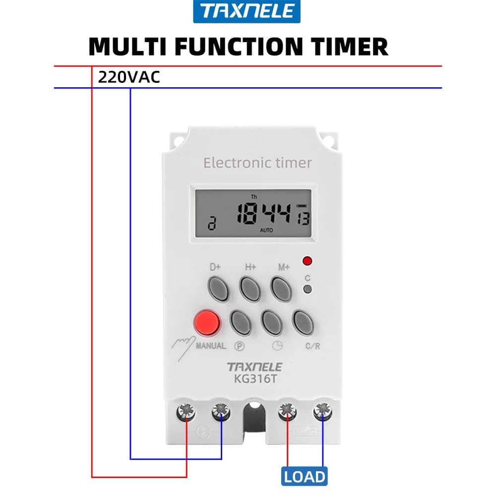 تايمر رقمي ذكي KG316T-II عالي التحمل 30A 220V لمدة 7 أيام أسبوعياً | Digital Electronic Timer