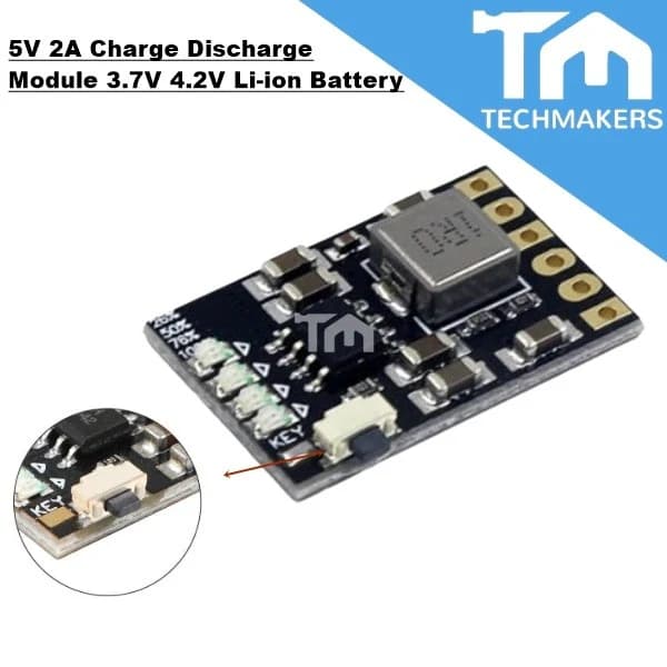 وحدة شحن وتفريغ 5V 2A لبطاريات ليثيوم أيون 3.7V 4.2V طراز #G1 012794 | Charge Discharge Module
