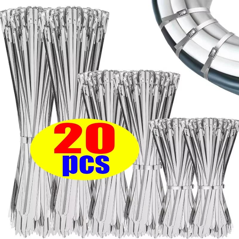 ربطات كابلات من الستانلس ستيل 20 قطعة 4.6×150 ملم | Stainless Steel Cable Ties