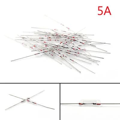 فيوز زجاجي سريع محوري مع سلك 3X10mm 3A مجموعة 200 قطعة #HH2 | Axial Fast Glass Fuse