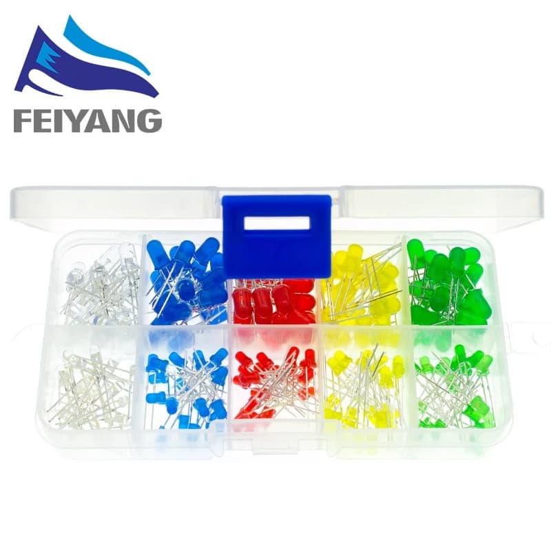 مجموعة مصابيح LED متنوعة 200 قطعة 3MM 5MM | LED Kit