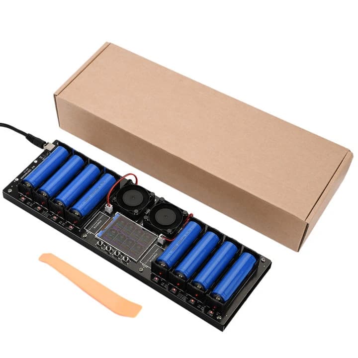 جهاز فحص سعة بطاريات ليثيوم 18650 بـ 8 قنوات | Lithium Battery Capacity Tester Module