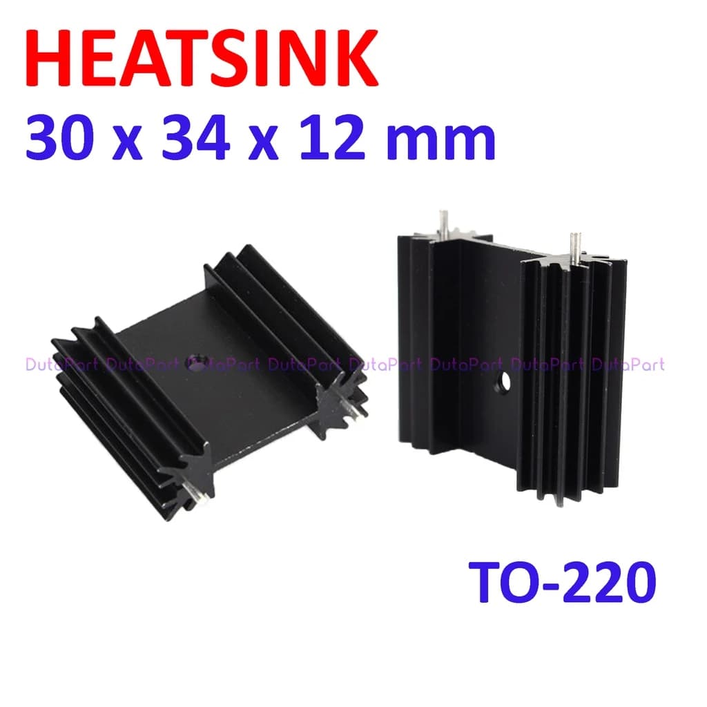 مشتت حراري ألومنيوم 30x34x12MM | Aluminum Heatsink