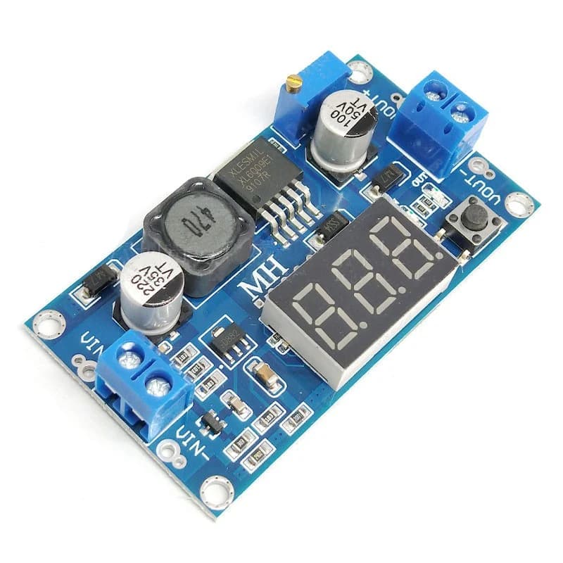 محول رافع للجهد DC-DC Step Up 4.5-32V to 5-52V With LED Voltmeter #G4 010049 | DC-DC Step-Up Converter