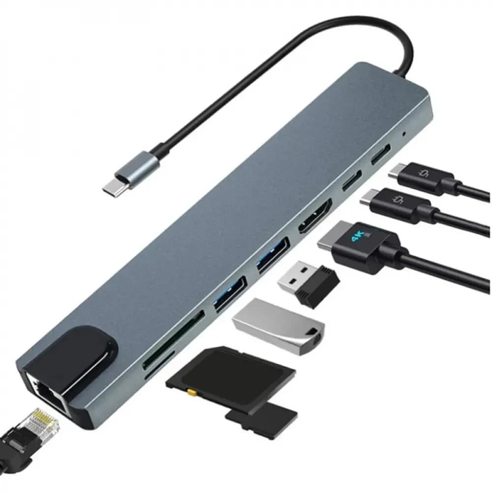 محول 11 في 1 Type-C HUB 4K 30Hz HDMI PD 87W | USB-C Adapter Hub