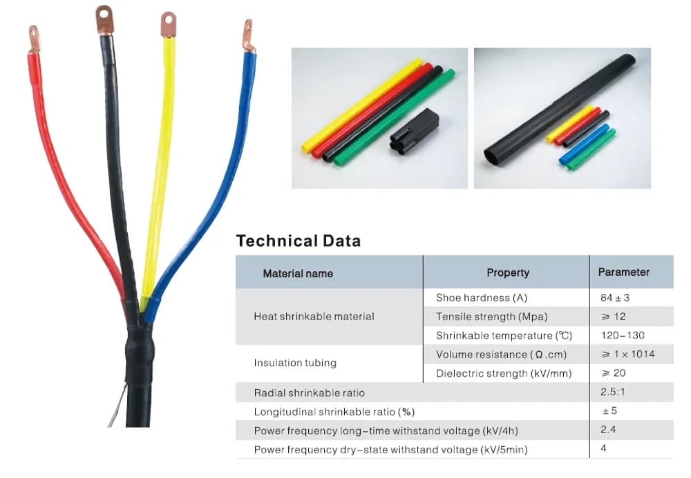 أنبوب انكماش حراري φ 4.0 7mm 2-1 1kv | Heat Shrink Tubing