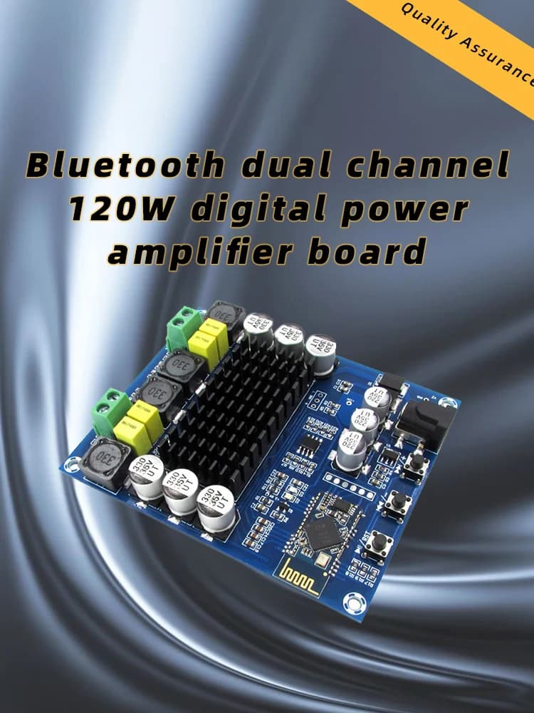 مضخم صوت ستيريو رقمي عالي الطاقة قناتين 2x120 واط مع بلوتوث 4.0 | Stereo Power Audio Amplifier