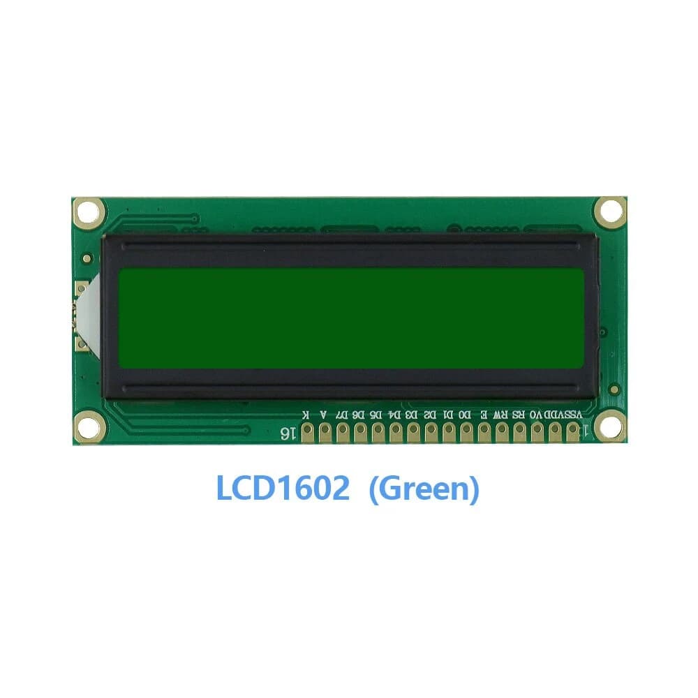 شاشة كريستال سائل أخضر LCD1602 030008HU | LCD Display Module
