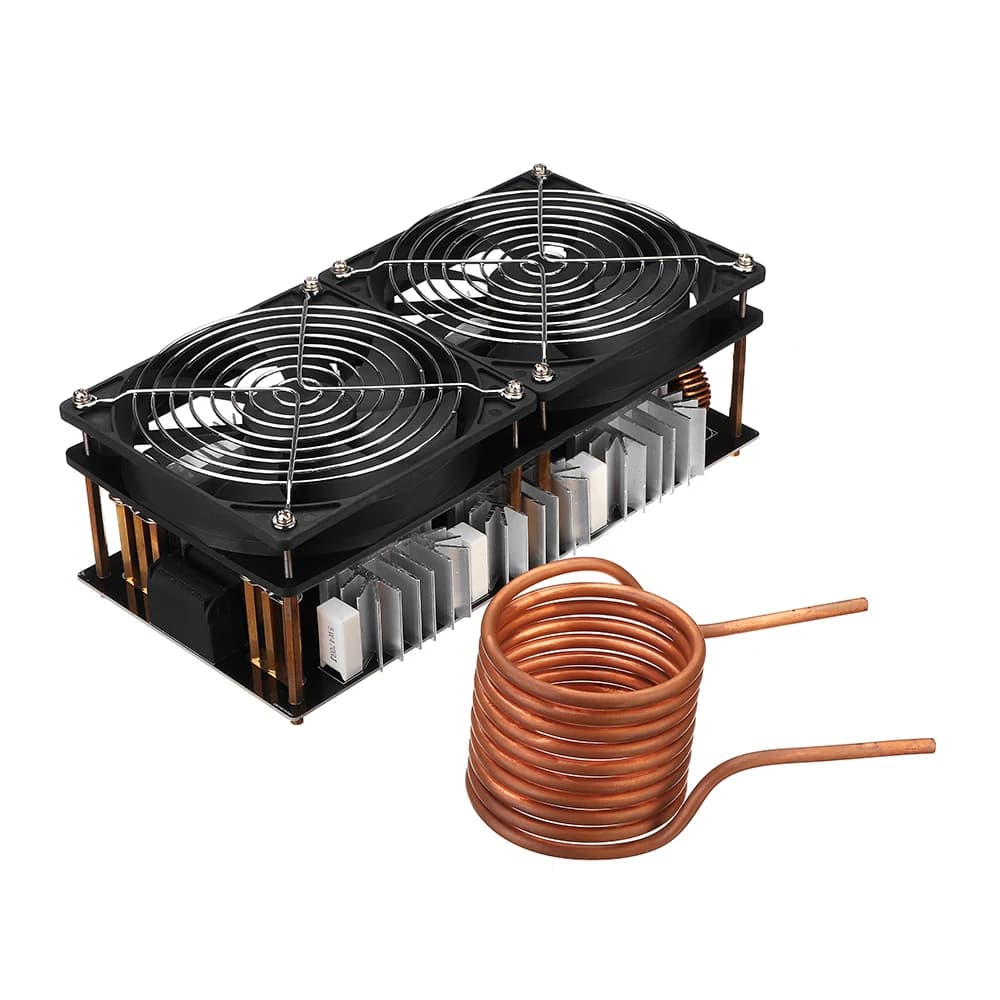 جهاز تسخين بالحث المغناطيسي 2500W مع ملف ZVS | Induction Heating Machine with Coil