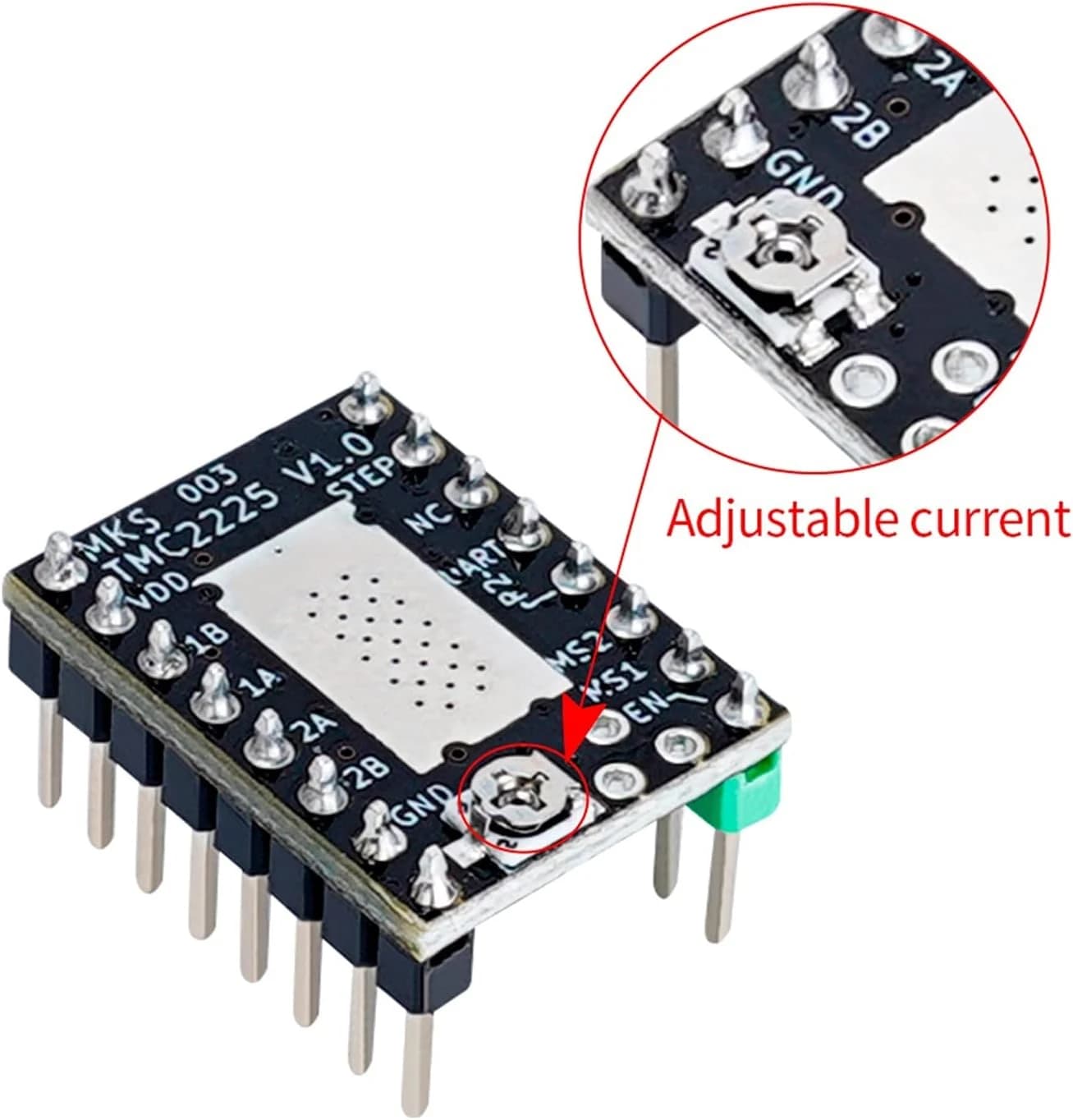 محرك تحكم TMC2225 للطابعات ثلاثية الأبعاد و CNC | Stepper Motor Driver