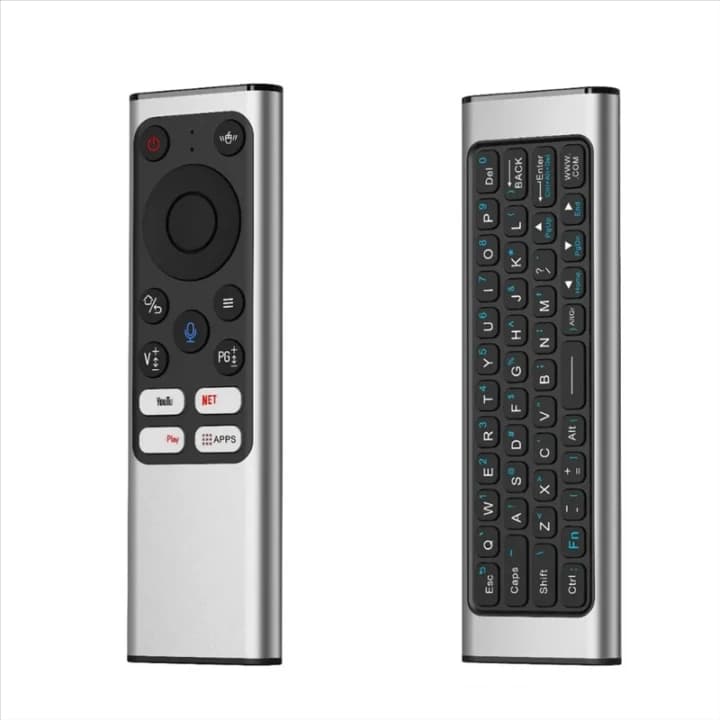 ماوس هوائي لاسلكي عالمي 2.4G مع تحكم صوتي لوحة مفاتيح وحدة تحكم عن بعد | Wireless Air Mouse