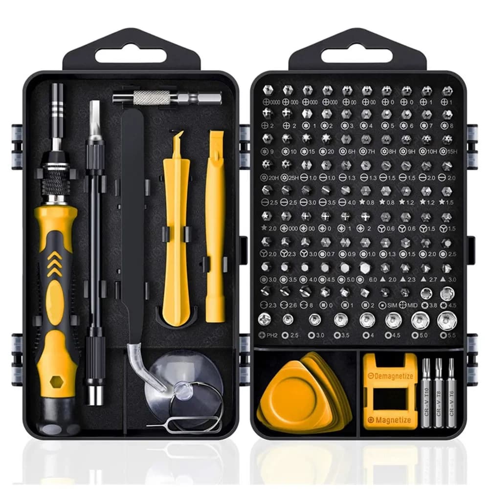 طقم مفكات براغي مغناطيسية 122 في 1 مع حقيبة صيانة #NN X-JM0132A | Screwdriver Kit