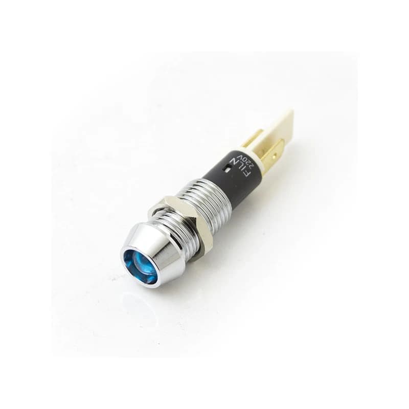 ضوء مؤشر لوحة ال اي دي 10 ملم أزرق 220 فولت | 10MM Blue 220V LED Panel Indicator Light