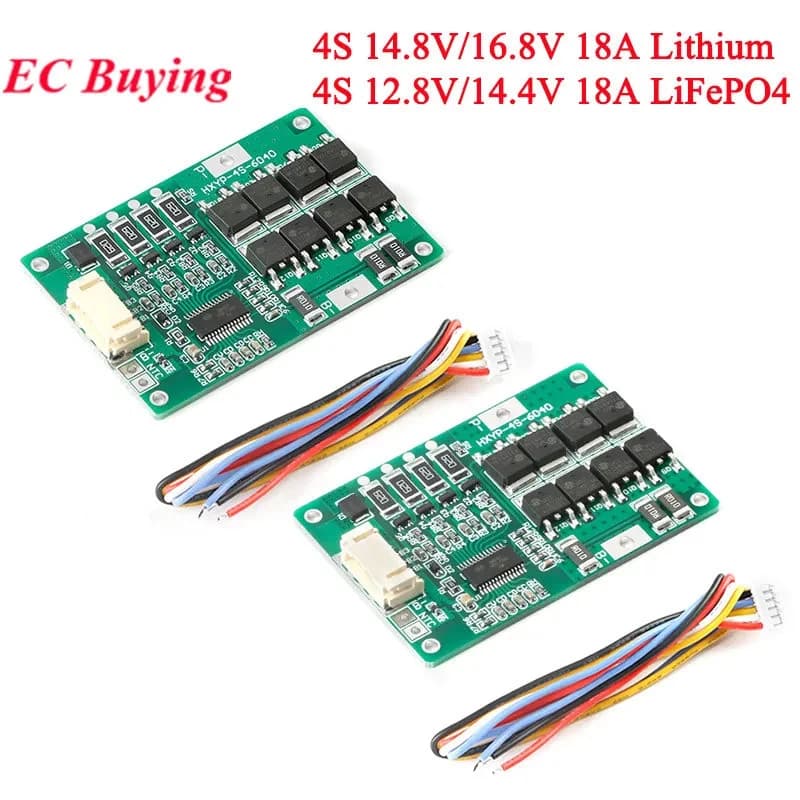 لوحة حماية شحن بطاريات ليثيوم BMS 4S 14.8 فولت 18 أمبير | Battery Protection Board
