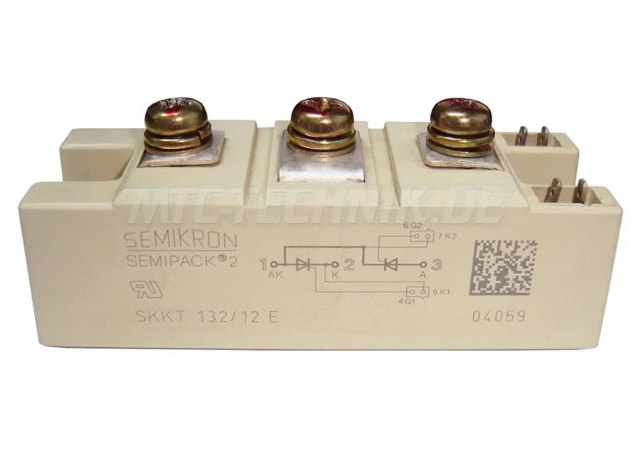 SEMIKRON SKKT132-12E موديول ثايرستور ثنائي 1200V 137A | Dual SCR-Thyristor Module