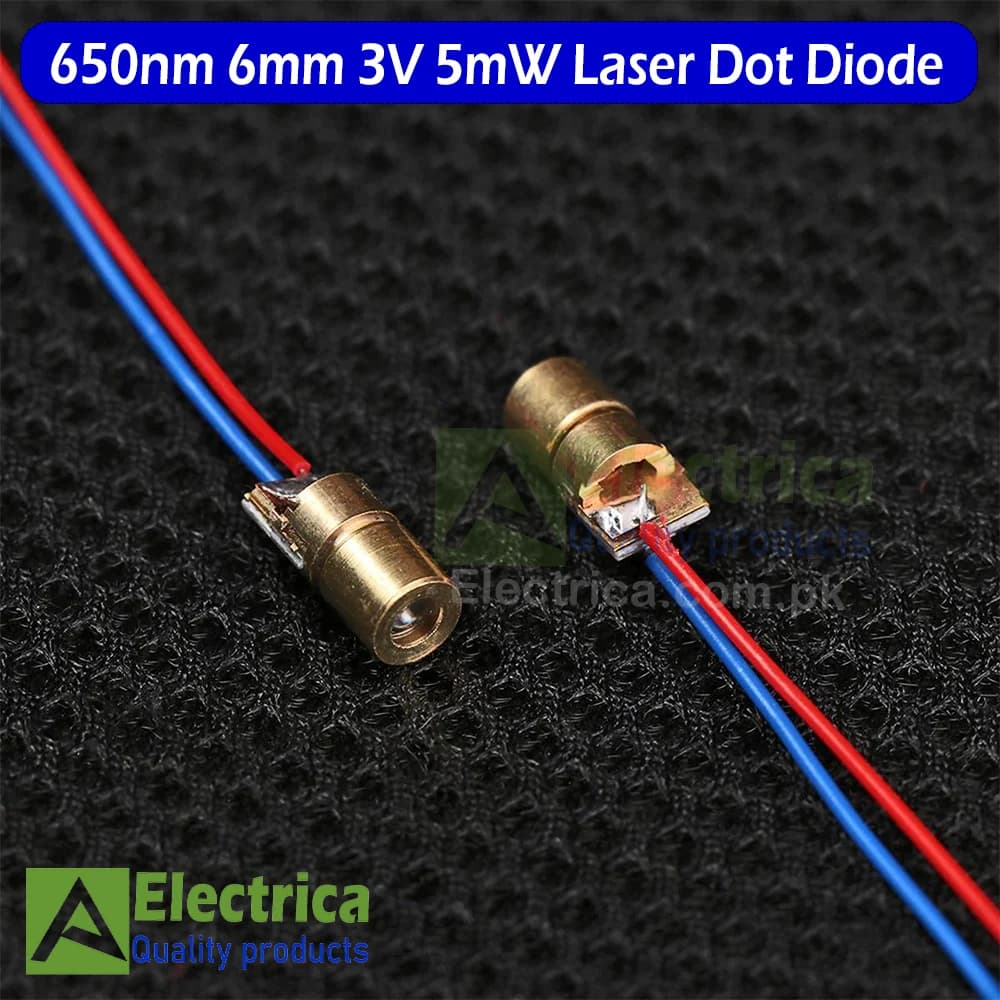 رأس ديود ليزر منقط 6MM بقوة 5MW وبجهد 3V | Laser Head Diode