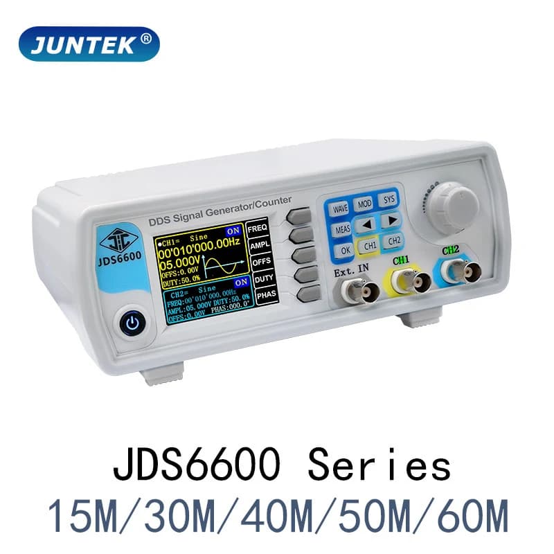 مولد إشارة ثنائي القناة Junctek JDS6615 15MHz | Signal Generator