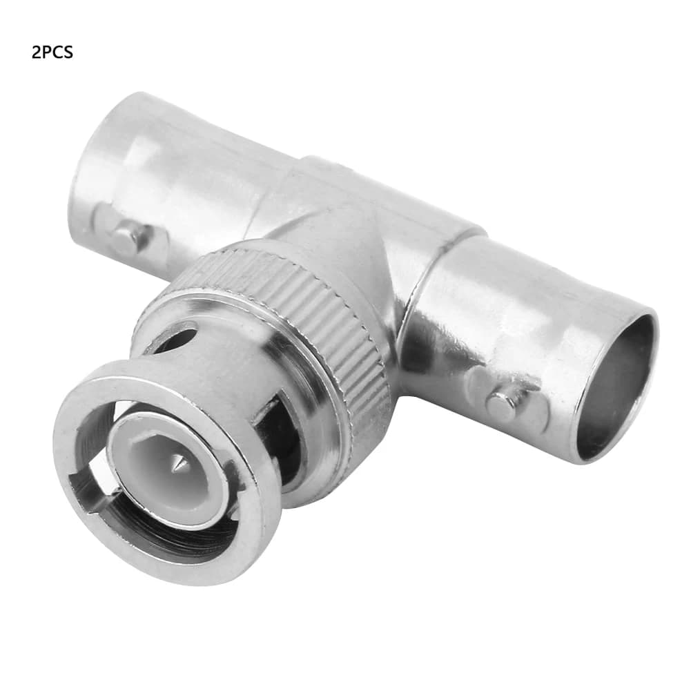 موصل BNC على شكل حرف T ذكر إلى 2 أنثى | T BNC Connector