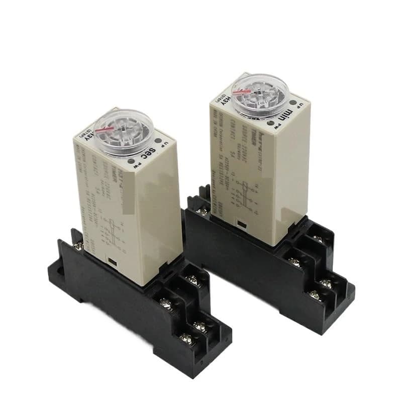 مؤقت تأخير AC 220V مع قاعدة مقبس 0 - 30 دقيقة #M 050589 + 011725 | Timer Relay