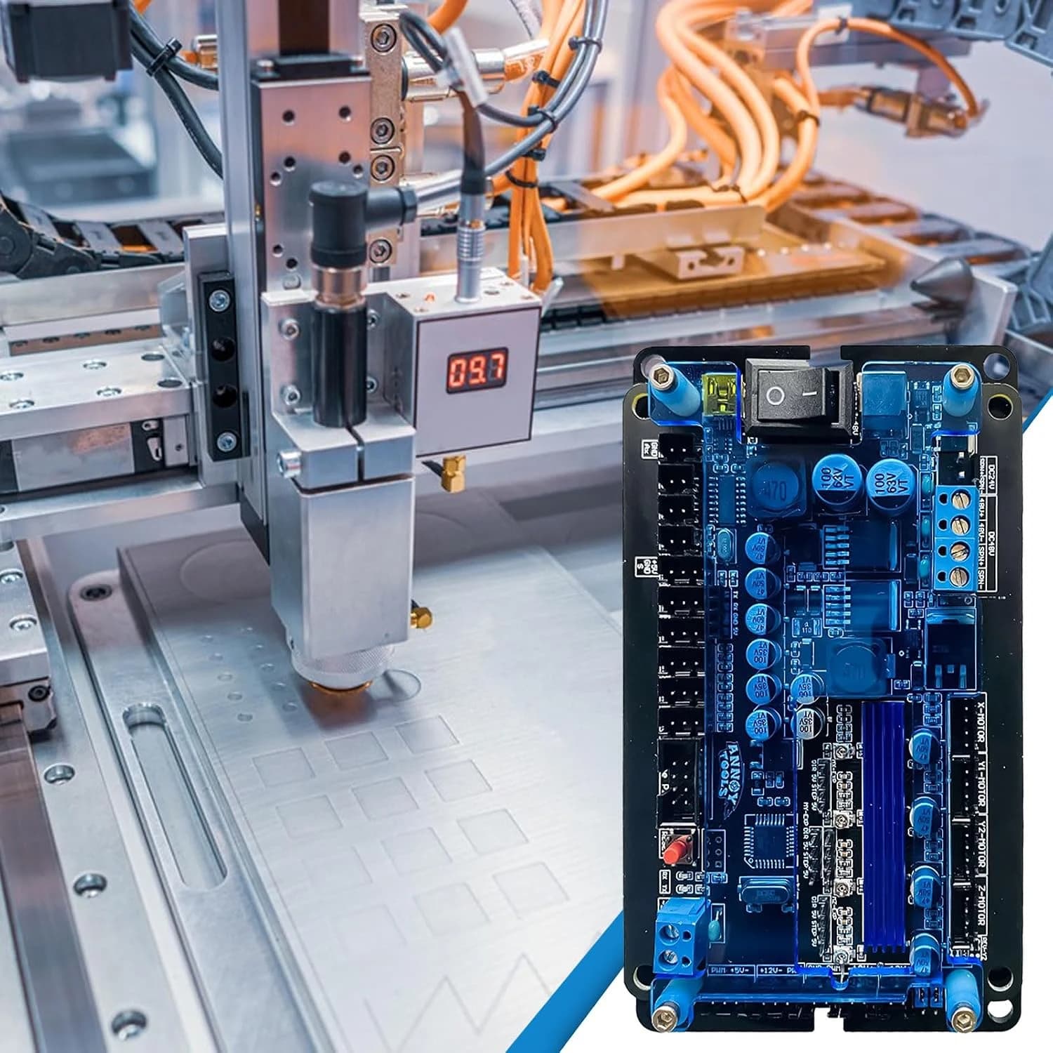 لوحة تحكم CNC ثلاثية المحاور GRBL 32bit 4.0 KFYLGW595 | CNC Controller Board