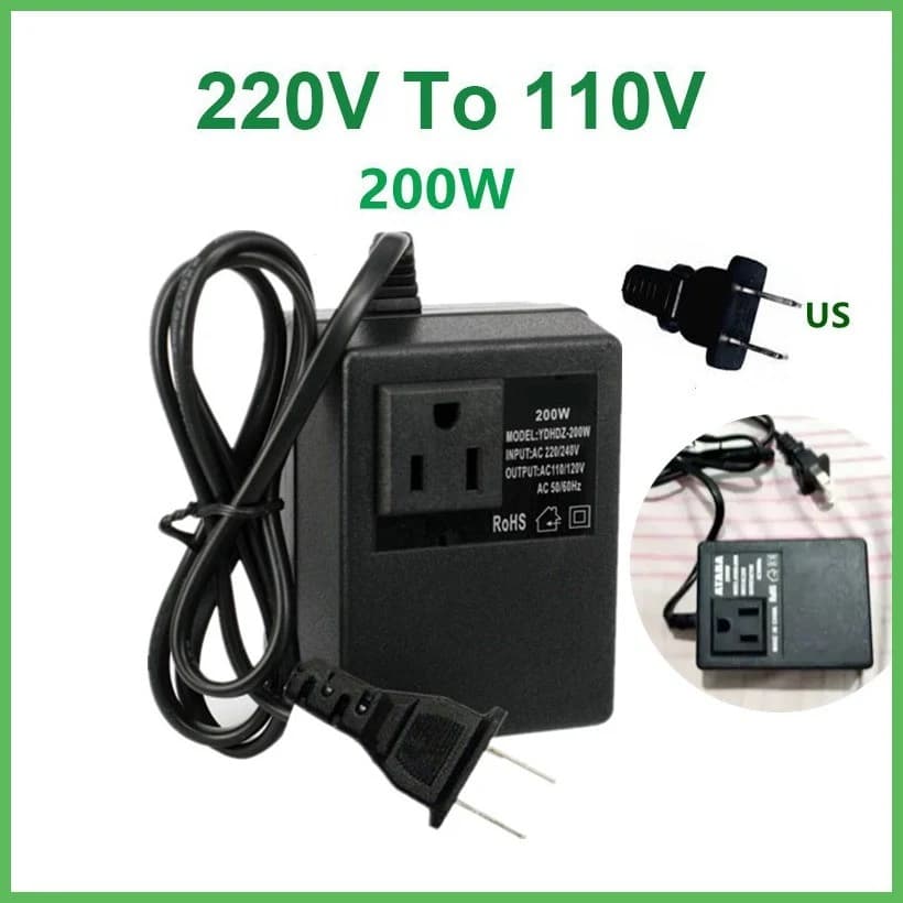 محول خافض للجهد الكهربائي 200W 220V إلى 110V AC | Step Down Transformer
