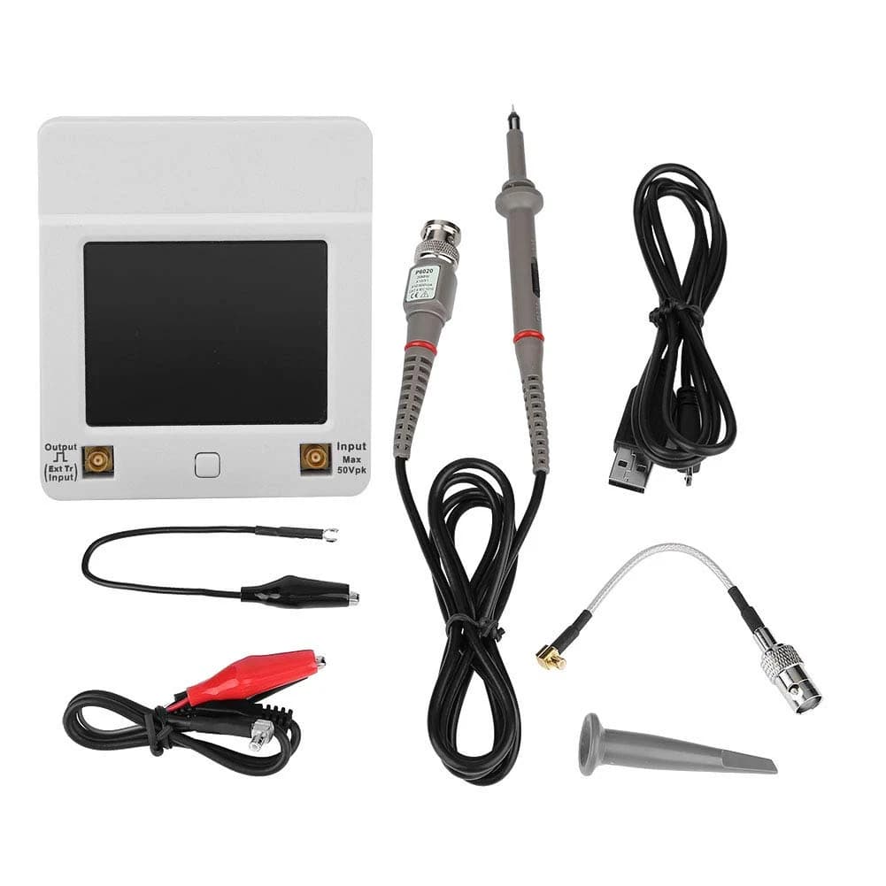 رسم ذبذبات رقمي محمول بشاشة لمس لونية TFT LCD 2.4 بوصة بدقة 320*240 وتردد 2 ميجاهرتز 5Msps DSO112A | Digital Oscilloscope
