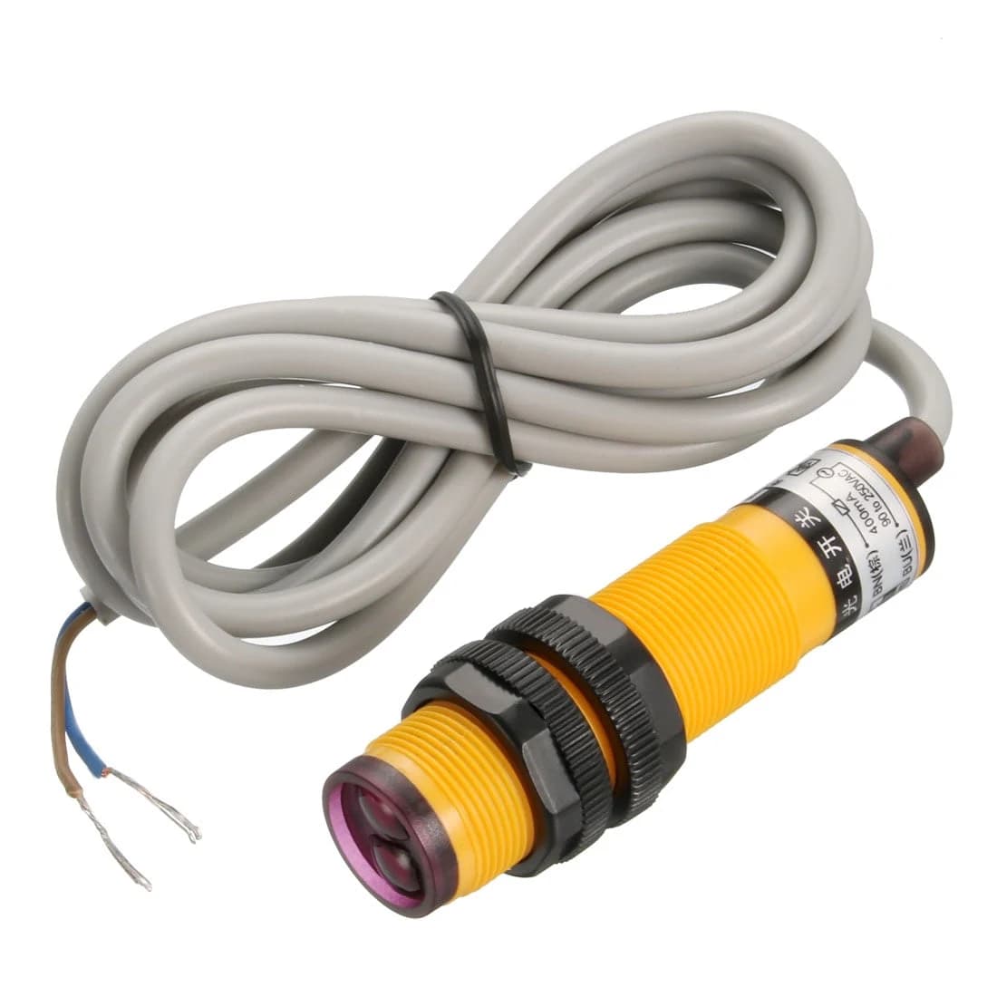حساس اقتراب E18-DS10KA 10-30cm Proximity Sensor Switch NO AC 90-250V 300mA 2-Wire X-JM0242A | Proximity Sensor Switch