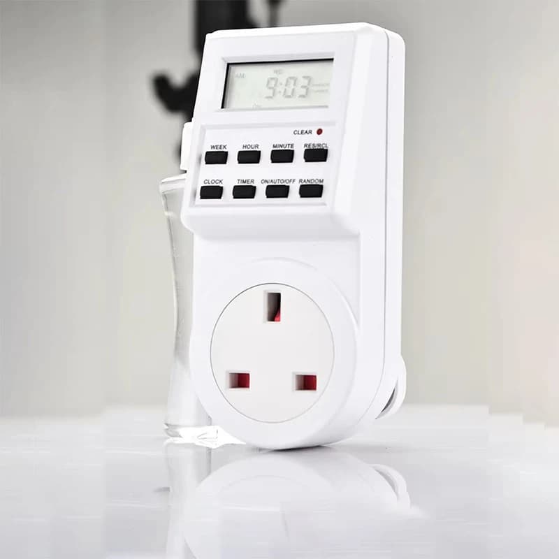 تايمر مقبس طاقة كهربائي رقمي أسبوعي قابل للبرمجة 220V 16A-3680W XR0008-39 | Wall Plug-in Power Socket Timer