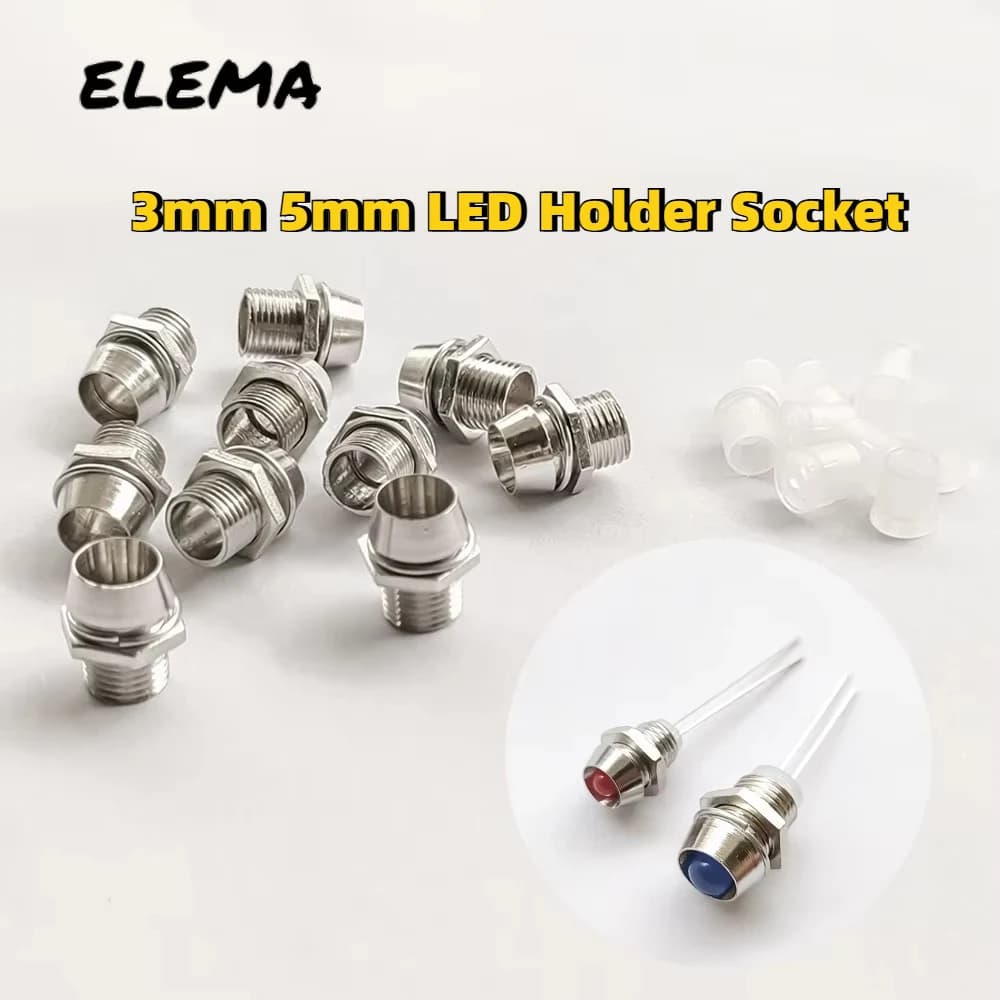 حامل ليد Metal 3MM Light Emitting Diode LED Holder Mount P | LED Holder