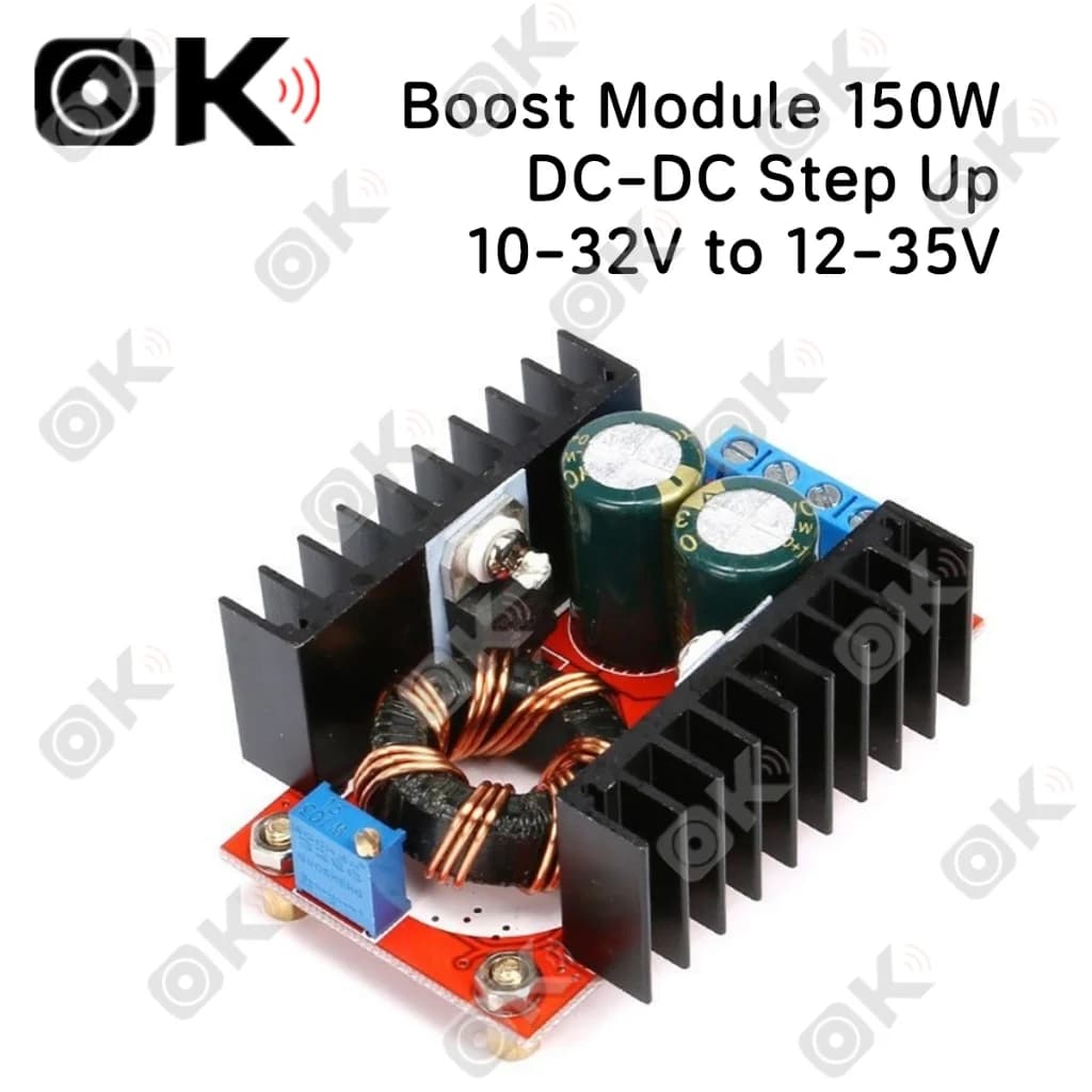 محول رفع الجهد 150W 10-32V إلى 12-35V 10A 010166 | Step-Up Booster