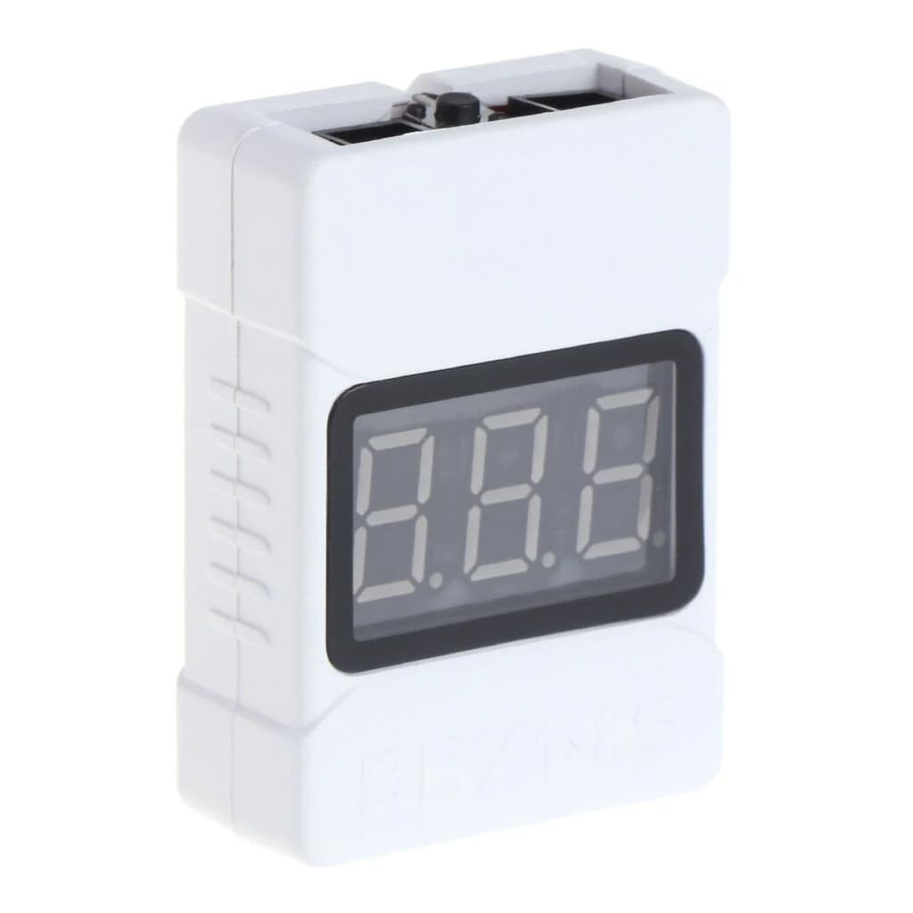 جهاز إنذار وفحص جهد بطاريات ليبي BX100 مع شاشة LED لبطاريات 1-8S | LiPo Battery Voltage Buzzer Alarm