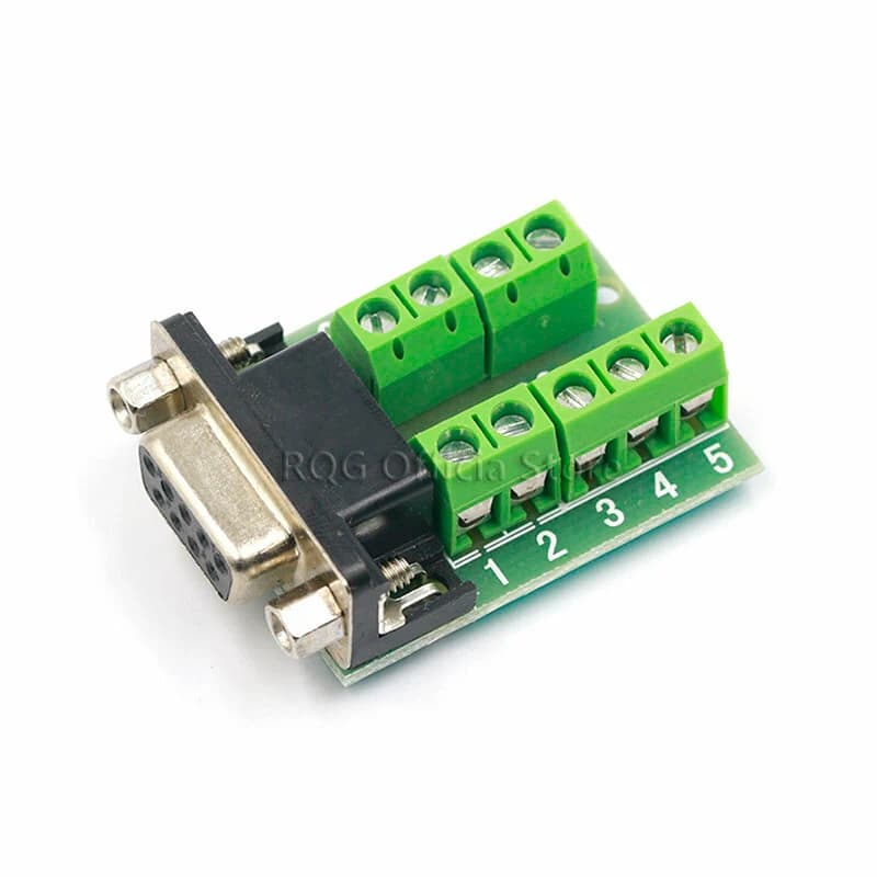 محول إشارات RS232 DB9 أنثى مع وحدة طرفية | DB9 Terminal Adapter Module