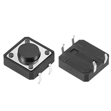مفتاح ضغط صغير Tactile 12x12x5mm 4Pin | Micro Push Button Switch