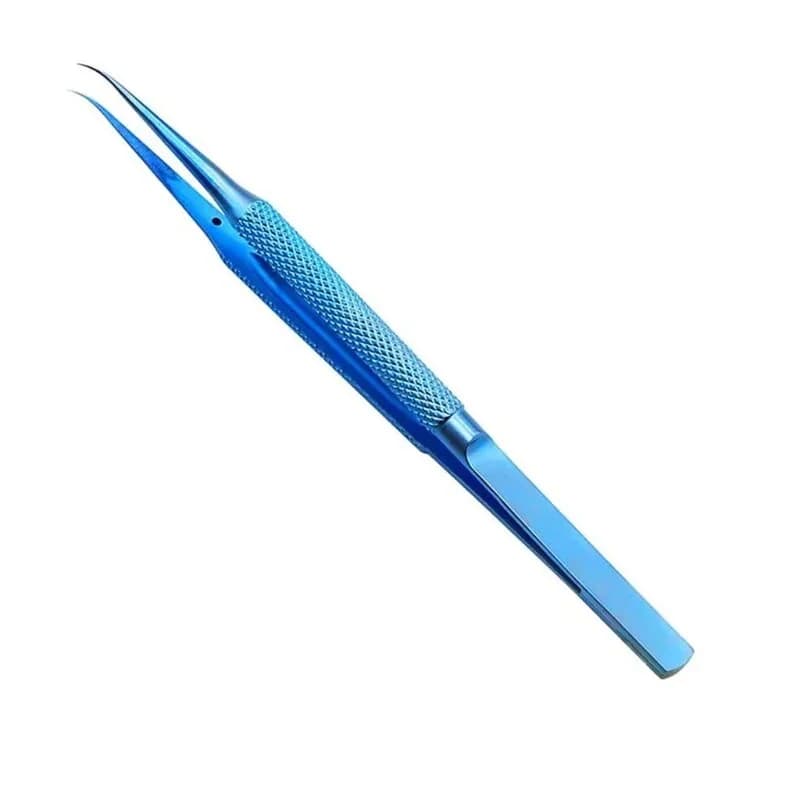 ملقط سبائك التيتانيوم للصيانة بحافة دقيقة 0.15 مم للبصمات رأس منحني IJEA0003-003 | Precision Tweezers