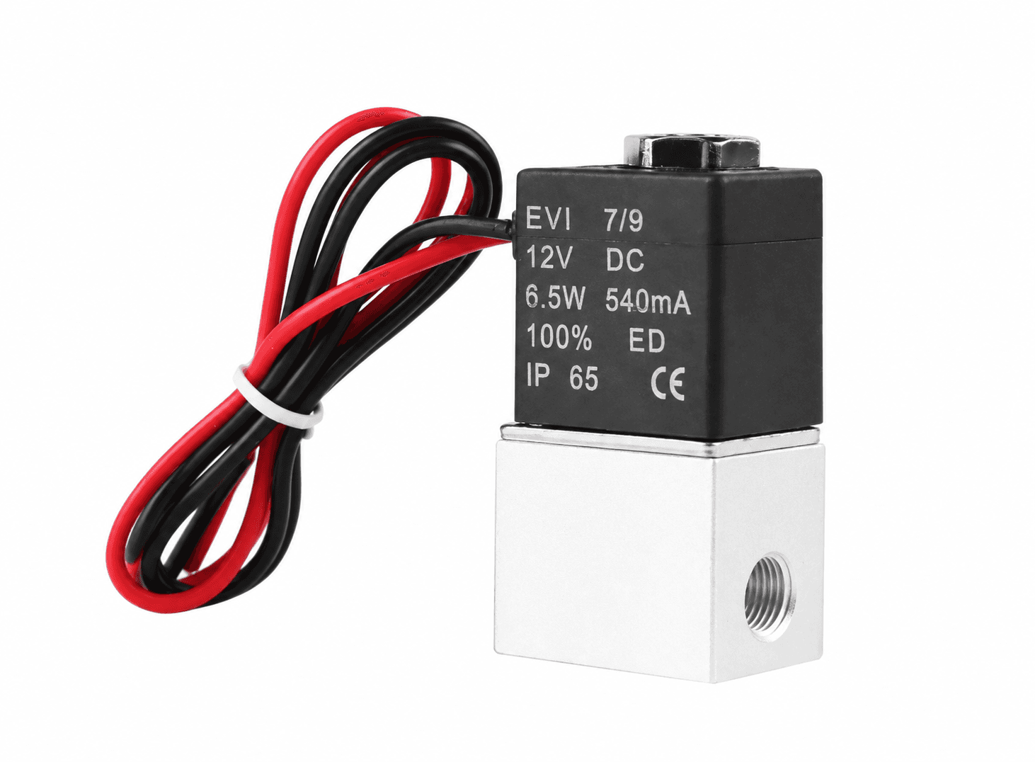 صمام كهرومغناطيسي هوائي ألومنيوم 12 فولت تيار مستمر اتجاهين مغلق عادة XR0015-132 | Solenoid Valve