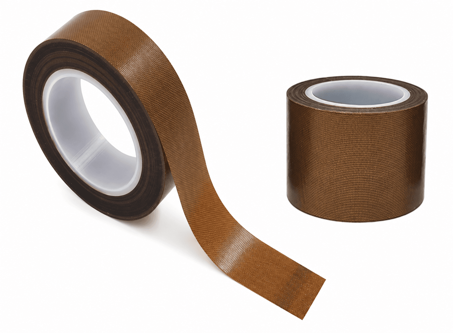 شريط تفلون فايبر جلاس مغطى بي تي إف إي عالي الحرارة 50مم في 10م سمك 0.13 | PTFE Coated Fiberglass Teflon Tape