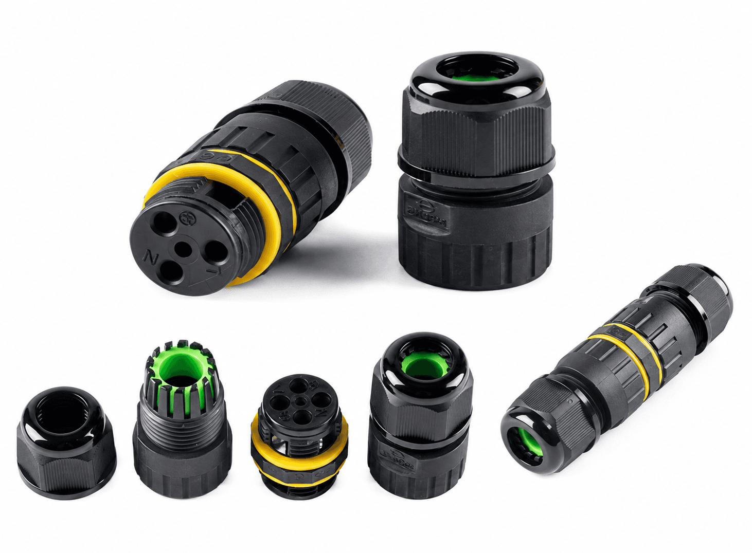 موصل مقاوم للماء M20 IP68 Cable Waterproof Connector 3Pin Terminal Adapter #V11 GYEN0040-002 | Waterproof Connector