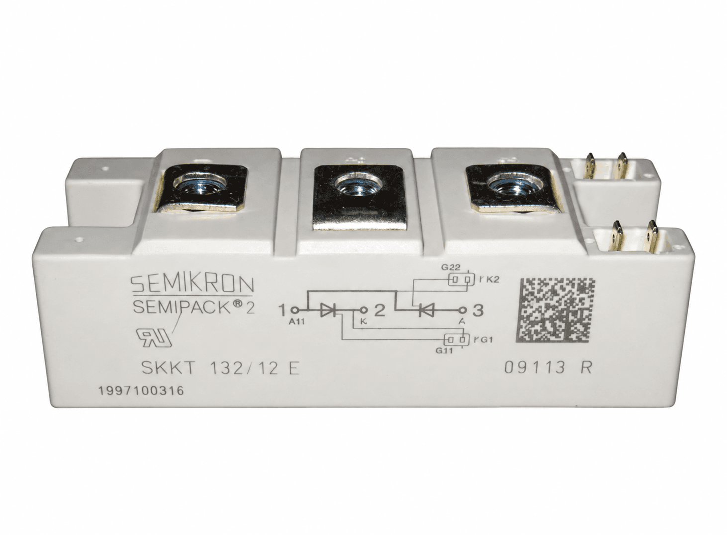 SEMIKRON SKKT132-12E موديول ثايرستور ثنائي 1200V 137A | Dual SCR-Thyristor Module