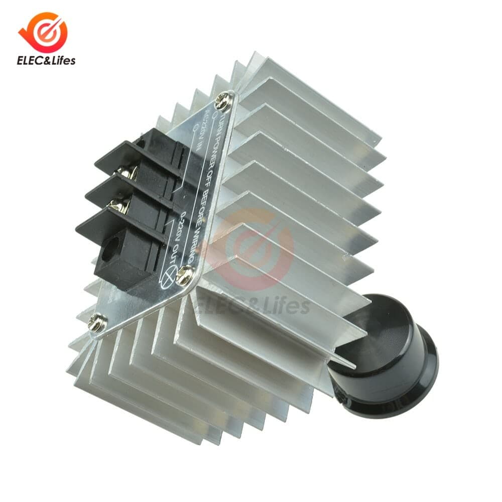 منظّم سرعة محركات وديمر إنارة AC 220V بقدرة 5000W بتقنية SCR | AC 220V 5000W SCR Motor Speed Controller / Light Dimmer Module