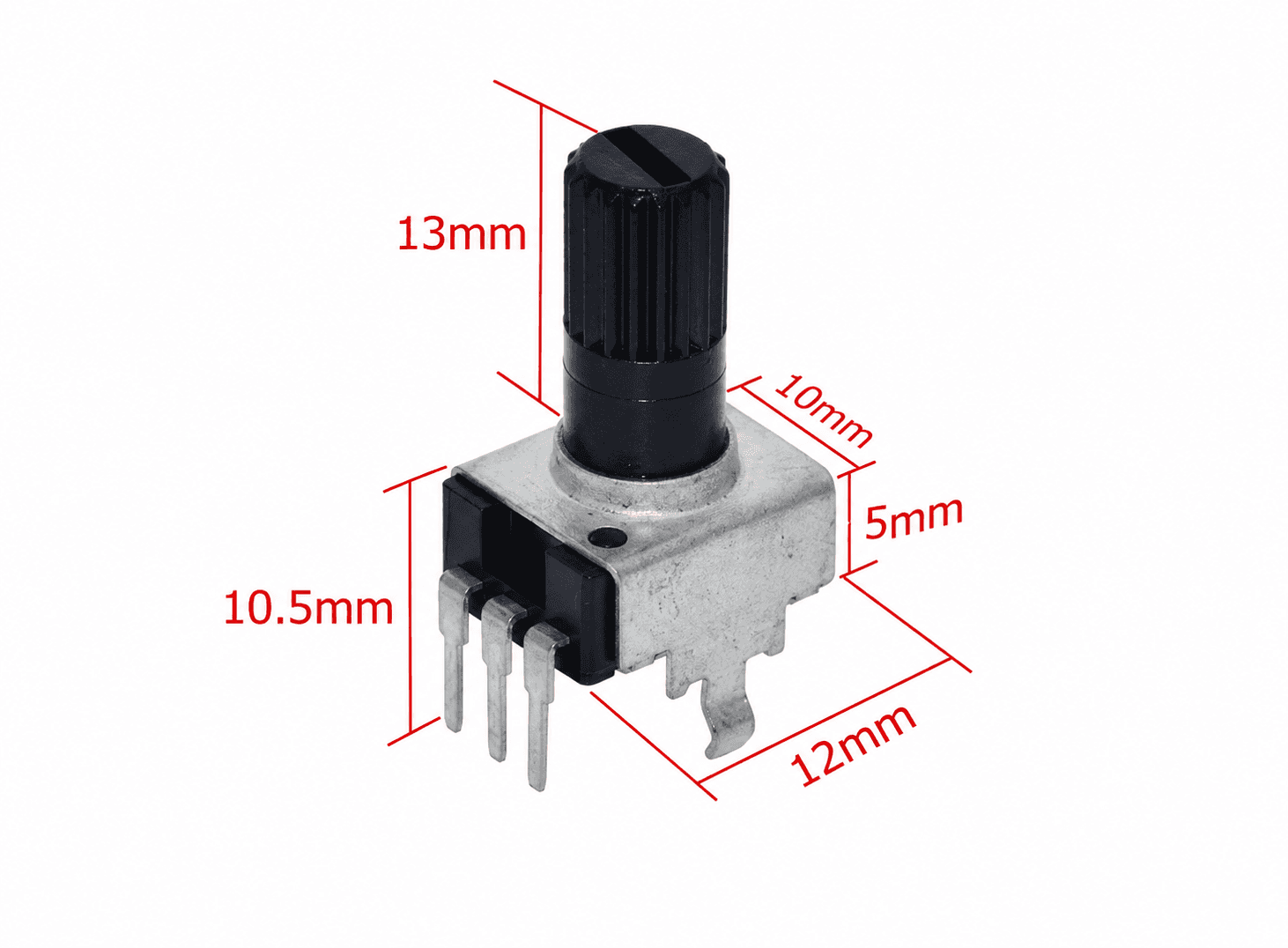 مقاومة متغيرة عمودية 100K بشافت 12.5mm طراز RV09 #R11 | Vertical Potentiometer