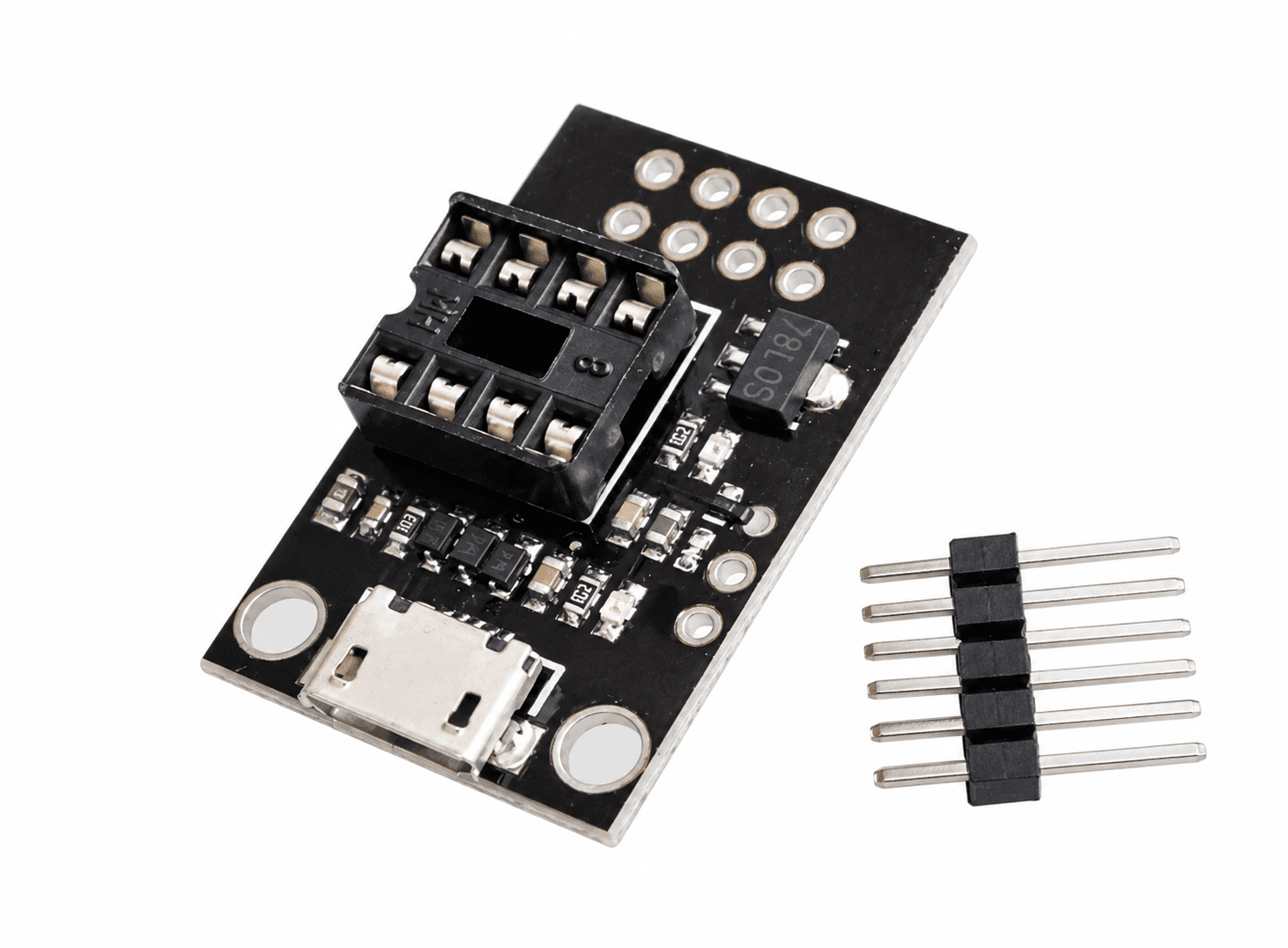 لوحة تطوير قابلة للوصول لبرمجة ATtiny13A وATtiny25 وATtiny45 وATtiny85 #S5 | Pluggable Development Board