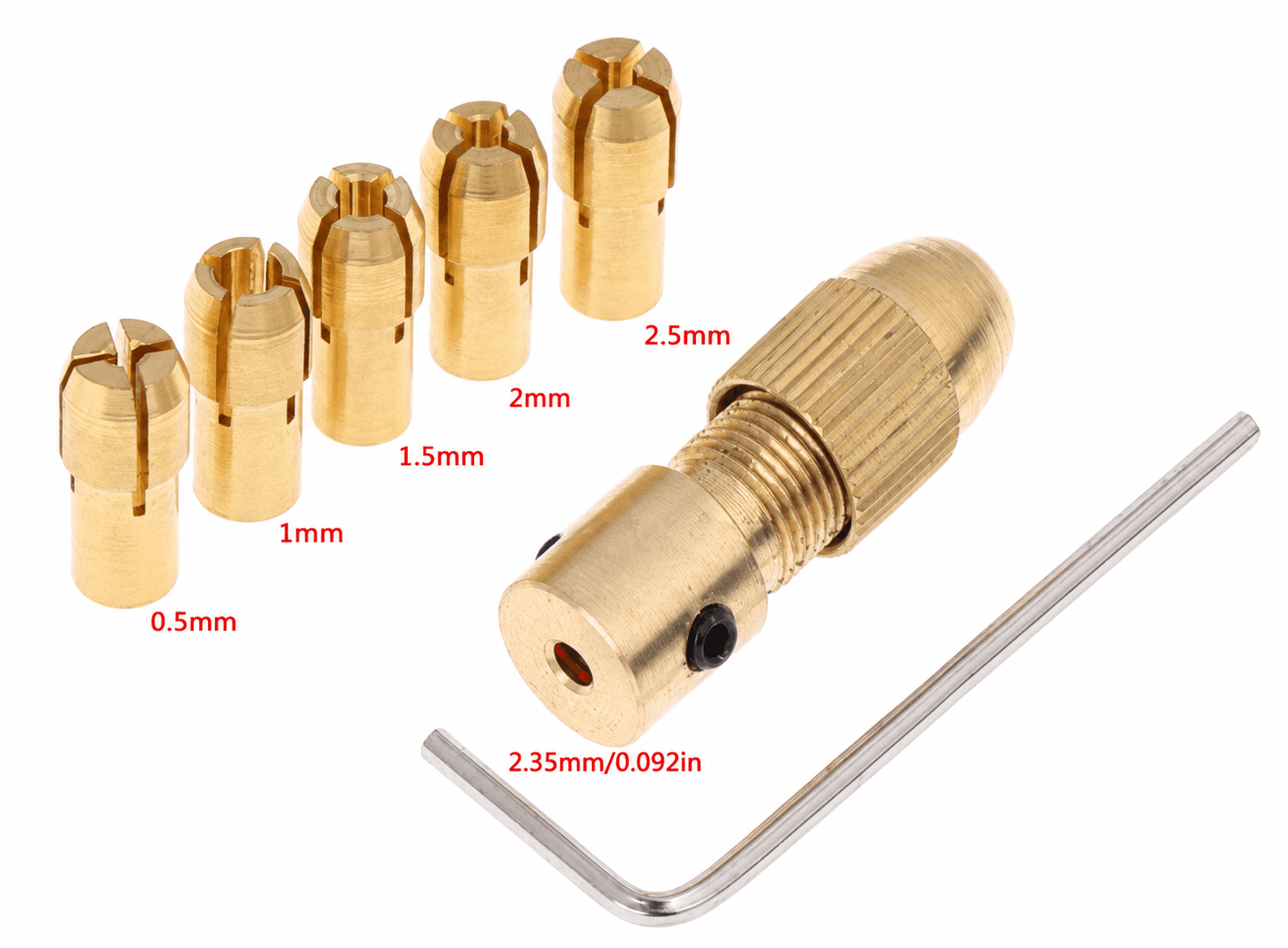 طقم رؤوس تثبيت 7 Pcs set Mini Drill Bit Chuck Fixture 2.35mm Y-JL0241A | Drill Chuck Set