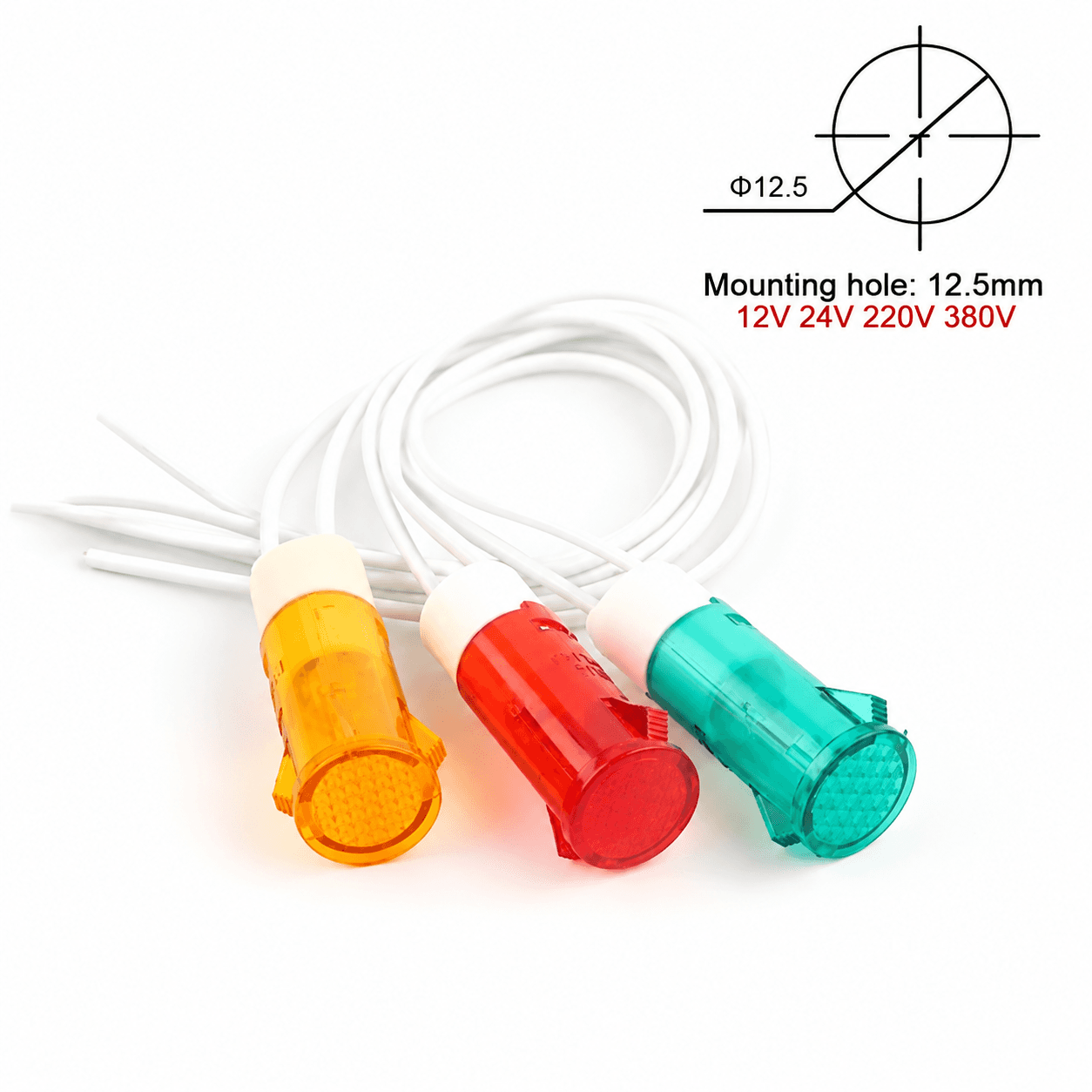 ضوء مؤشر لوحة ال اي دي MDX-11A 10 ملم أزرق 220 فولت | MDX-11A 10MM Blue 220V LED Panel Indicator Light