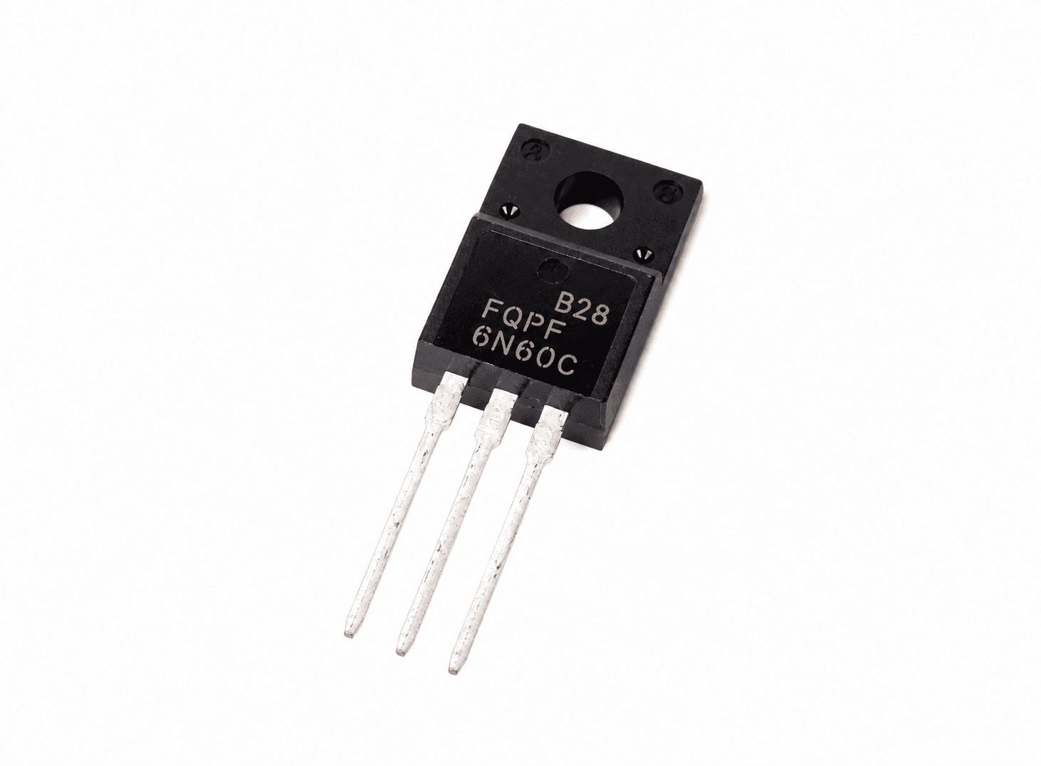 ترانزستور MOSFET قناة N موديل FQPF6N60C فولتية 600V تيار 5.5A حزمة TO-220F | FQPF6N60C N-Channel MOSFET 600V 5.5A 1.2Ω TO-220F