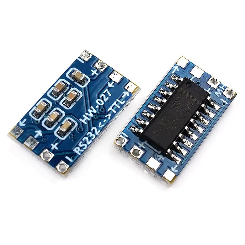 وحدة محوّل مصغّرة من RS232 إلى TTL برقاقة MAX3232 | Mini RS232 to TTL Converter Module (MAX3232)