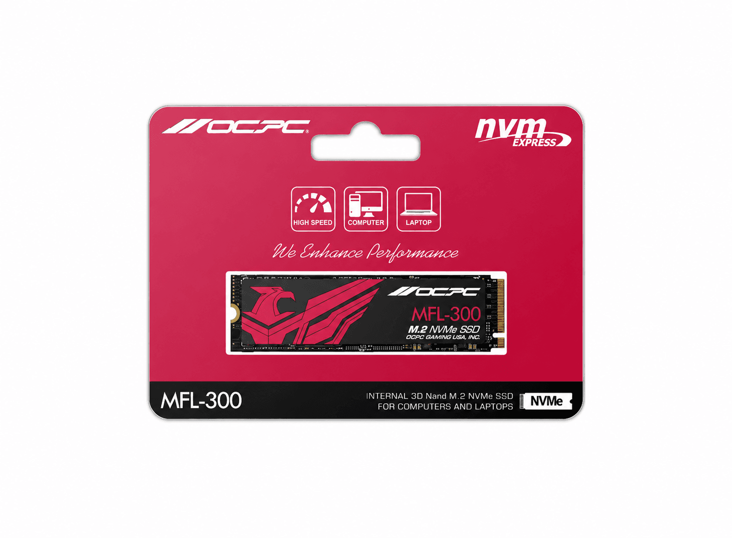 قرص تخزين OCPC MFL-300 SSD M.2 2280 NVME 256Gb PCIe Gen3 x4 | SSD