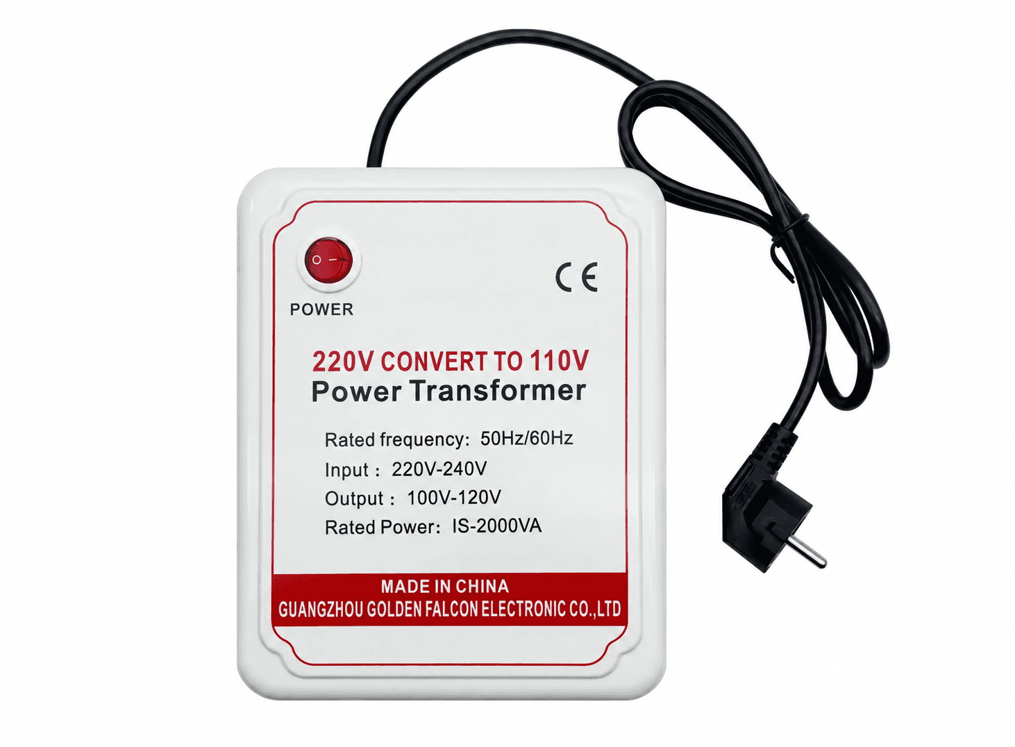 محول جهد كهربائي 2000 فولت أمبير من 220 فولت إلى 110 فولت | 2000VA Voltage Transformer