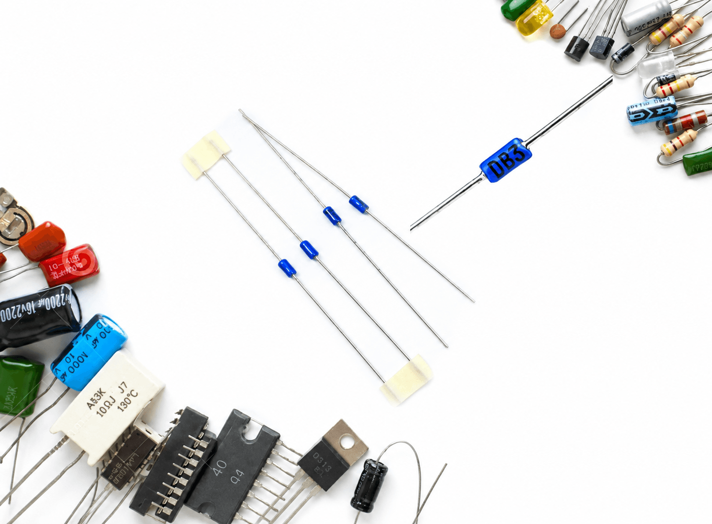 دايود DIAC نوع DB3 حزمة DO-35 لتشغيل TRIAC | DB3 DIAC Trigger Diode, DO-35 Package